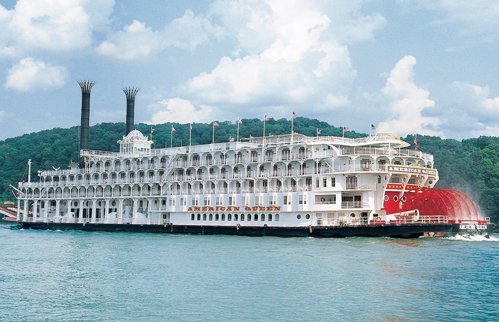 An American Queen Steamboat Company ship on the Mississippi River