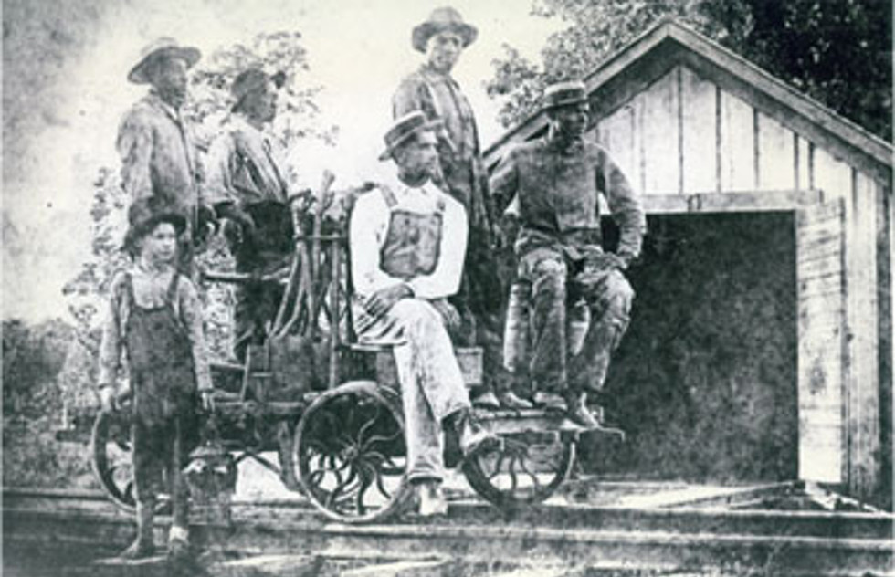 One of the original crews of the Texas State Railroad in the early 1900s