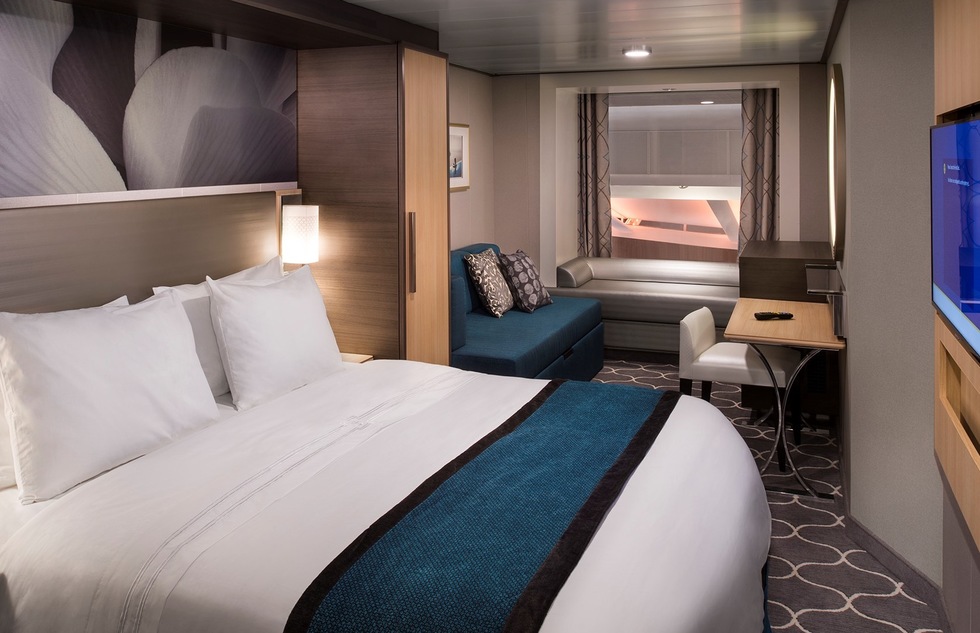 A standard stateroom aboard Royal Caribbean's Harmony of the Seas