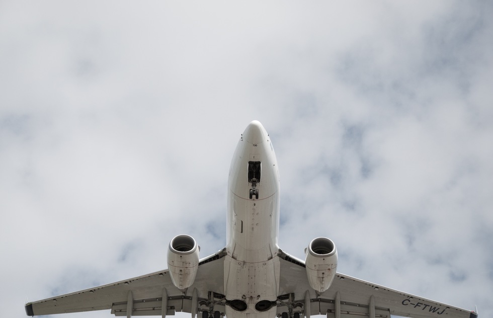 An airplane taking off in Seattle