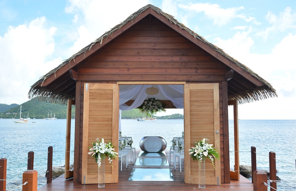 Over-the-water chapel at Sandals Grande St. Lucian Spa & Beach Resort in St. Lucia