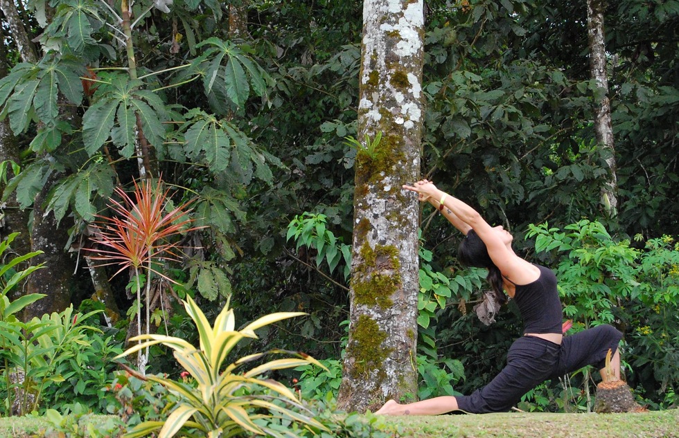 Outdoor yoga in Costa Rica