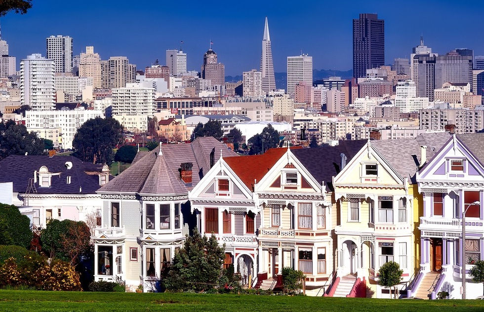 View from Alamo Square in San Francisco