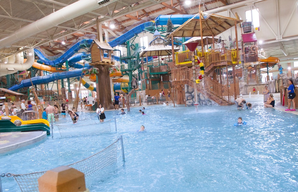 The indoor water park at Great Wolf Lodge Pocono Mountains in Pennsylvania