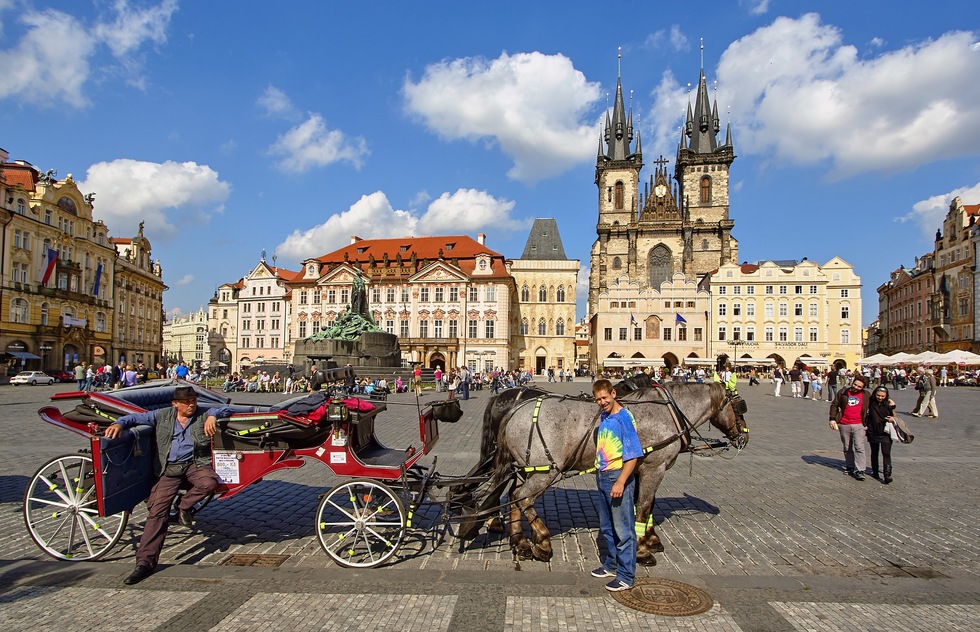 Prague's medieval town square.