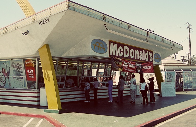 The oldest operating McDonald's restaurant, located in Downey, California