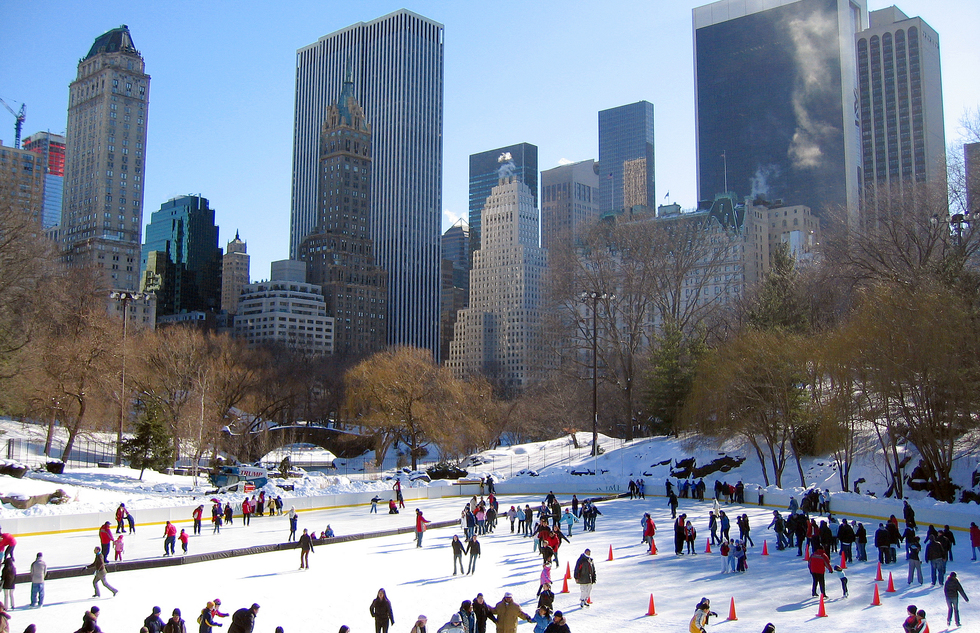 Ice skating in New York City's Central Park