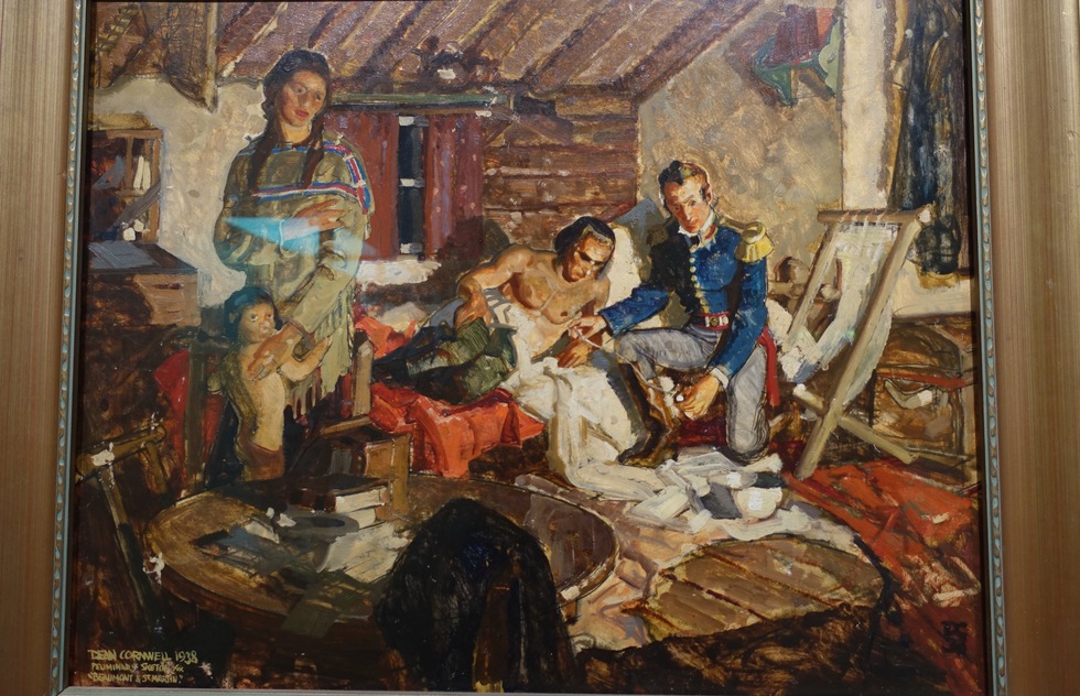A painting of Dr. William Beaumont attending to the wounds of Alexis St. Martin
