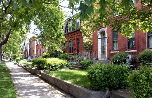 A street in Chicago's historic Pullman District