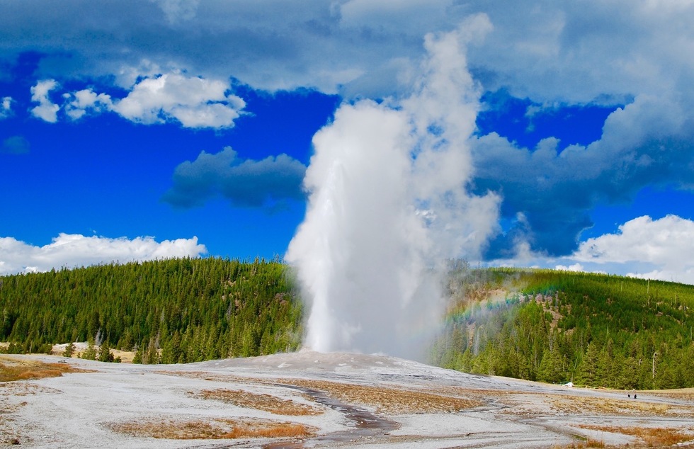 Old Faithful in Wyoming's Yellowstone National Park