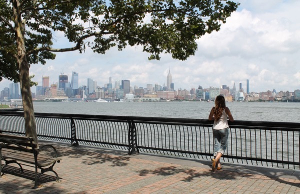 Hoboken waterfront skyline view