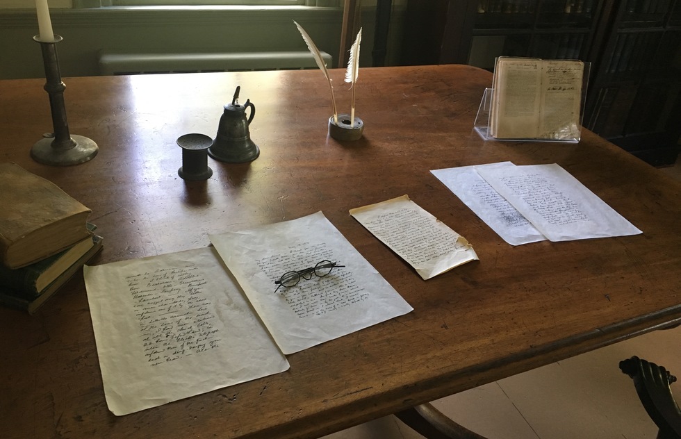 Herman Melville's desk at his former home of Arrowhead in Lenox, Massachusetts
