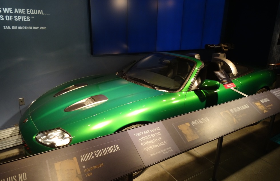 James Bond car on display at the International Spy Museum in Washington, D.C.