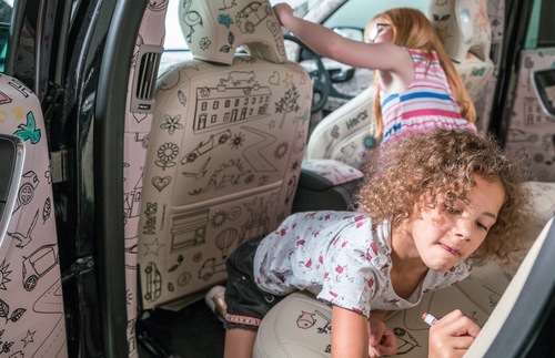 Rental Car with Upholstery for Kids to Color On  | Frommer's