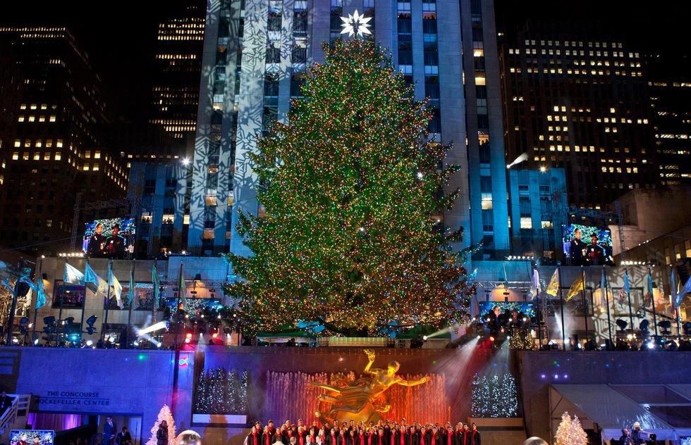 2012 Christmas tree lighting ceremony at Rockefeller Center in New York City