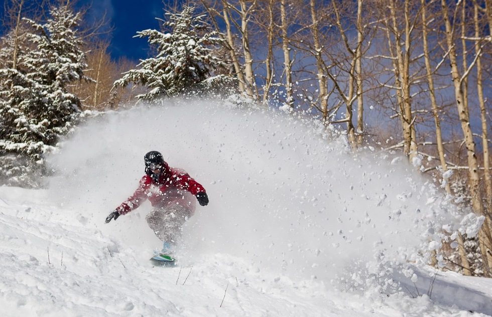 A skier on the slopes in Aspen, Colorado