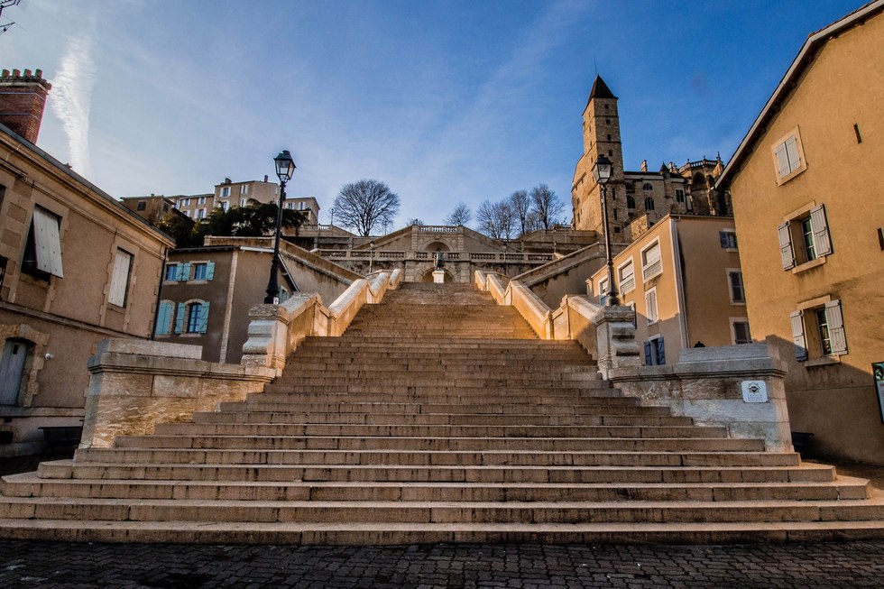 The Monumental Staircase and statue of D’Artagnan, Auch, France