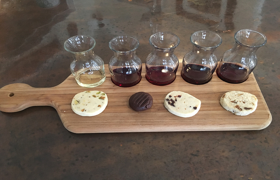 Wine tasting and cookie pairing from Loring Wine Company in Buellton, CA