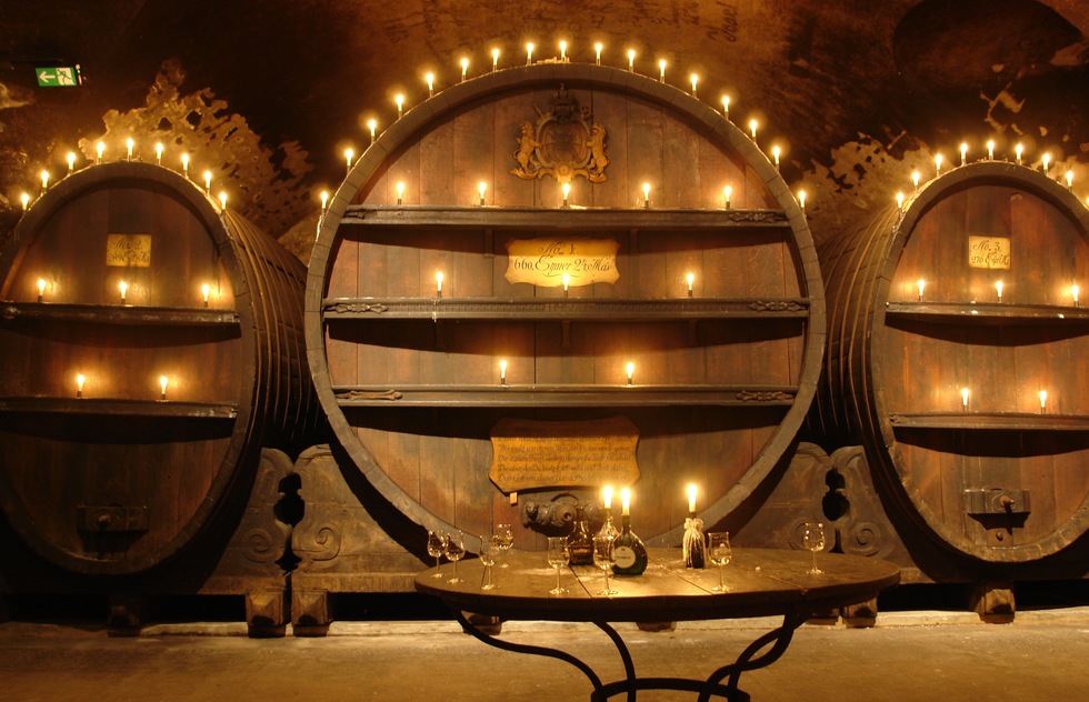 The wine cellar beneath the Würzburg Residence in Germany