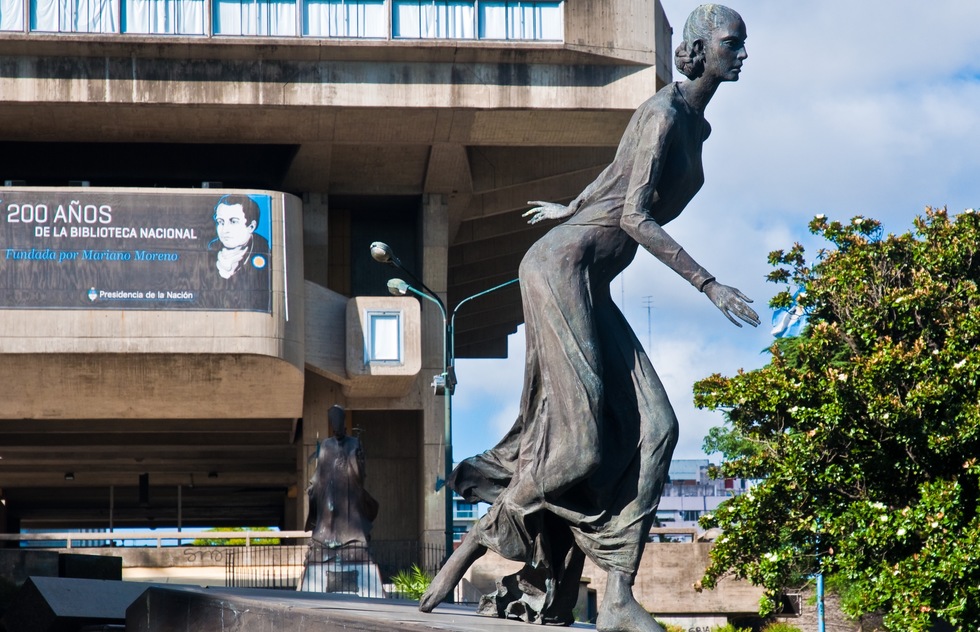 Eva Perón monument at the Biblioteca Nacional in Buenos Aires