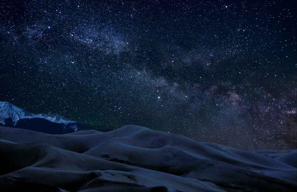 Colorado's Great Sand Dunes National Park under the stars