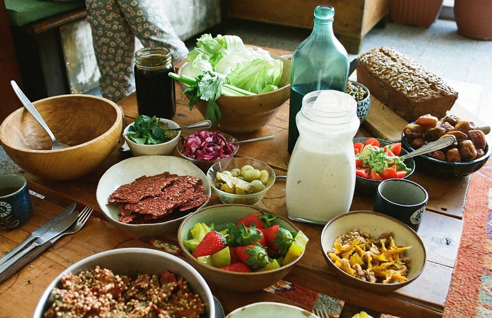 Vegan meal at Tel Aviv's CityTree Urban Ecology Center