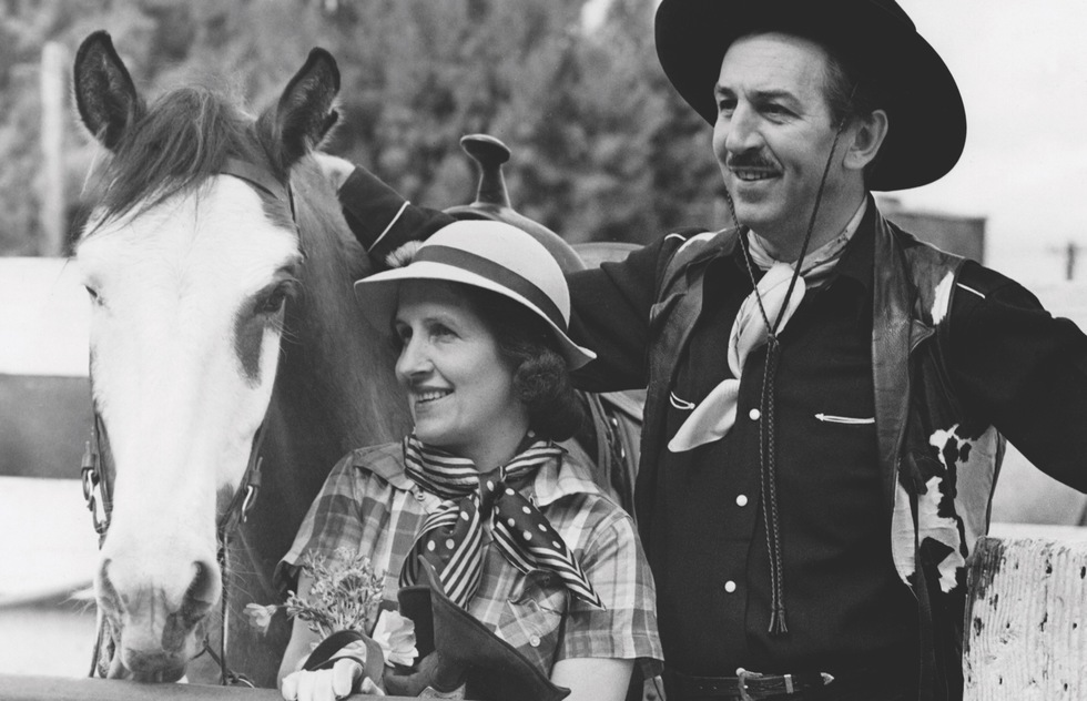 Walt and Lillian Disney at B-Bar-H Ranch near Palm Springs