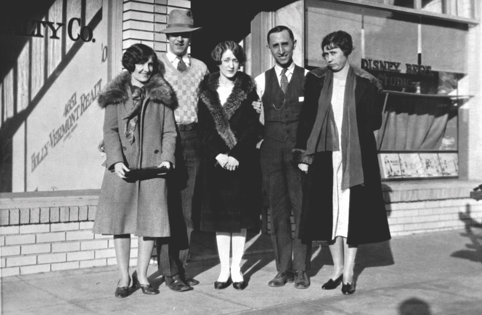 Walt Disney at his first studio in Hollywood, California, in 1923