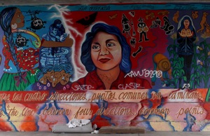 Yreina Cervantez's "La Ofrenda" mural in Los Angeles
