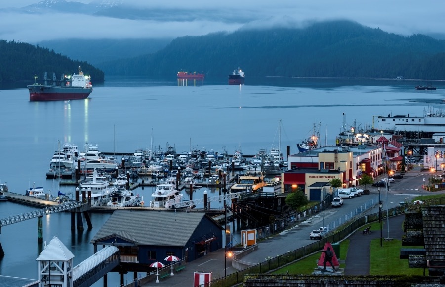Cow Bay in Prince Rupert, British Columbia