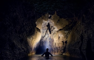 Blackwater rafting cave in Waitomo, New Zealand