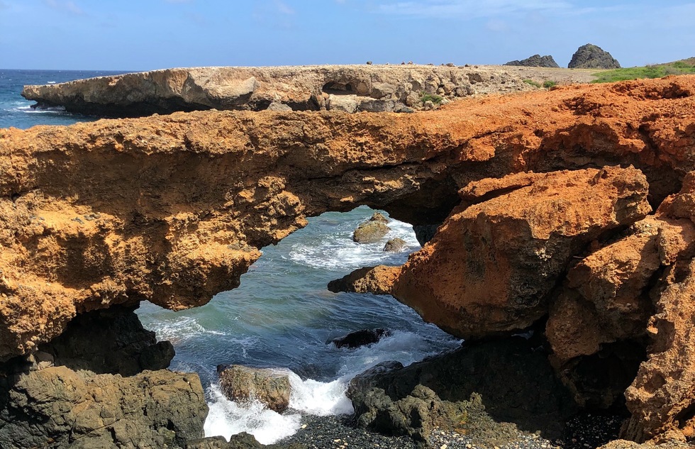 Rock formation on the northern coast of Aruba