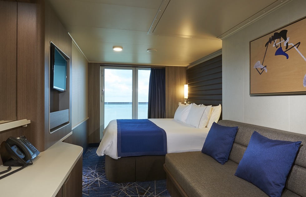 Balcony stateroom on the Norwegian Joy cruise ship