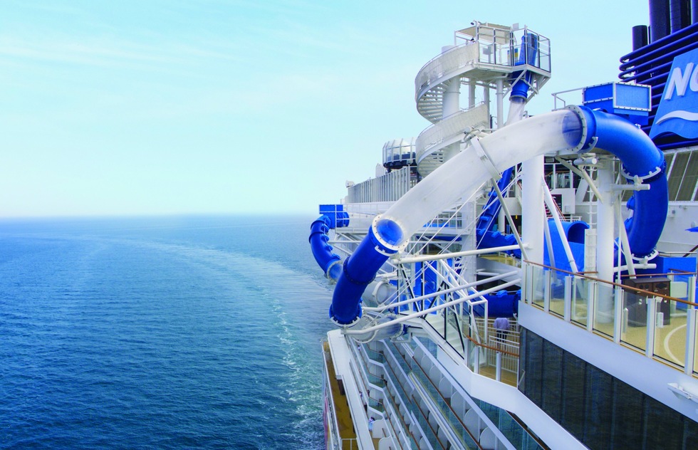 Ocean Loop water slide on the Norwegian Joy cruise ship