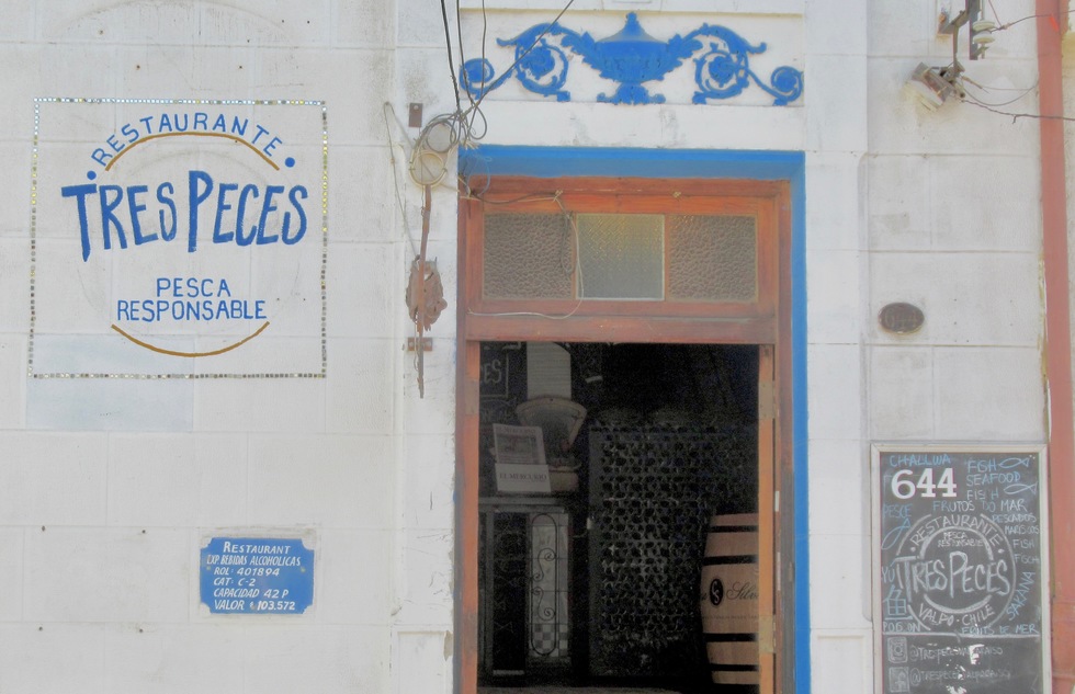Tres Peces restaurant in Valparaíso, Chile
