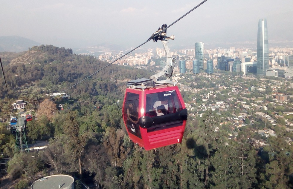 Aerial tramway in Santiago, Chile