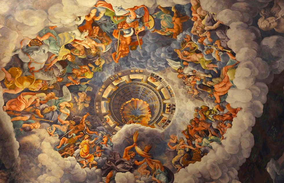 Ceiling of the Palazzo del Te in Mantua, Italy