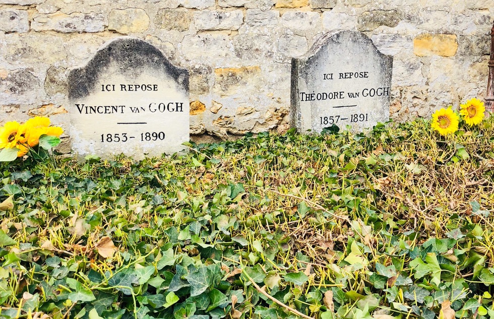 Graves of Vincent and Theo van Gogh in Auvers-sur-Oise, France