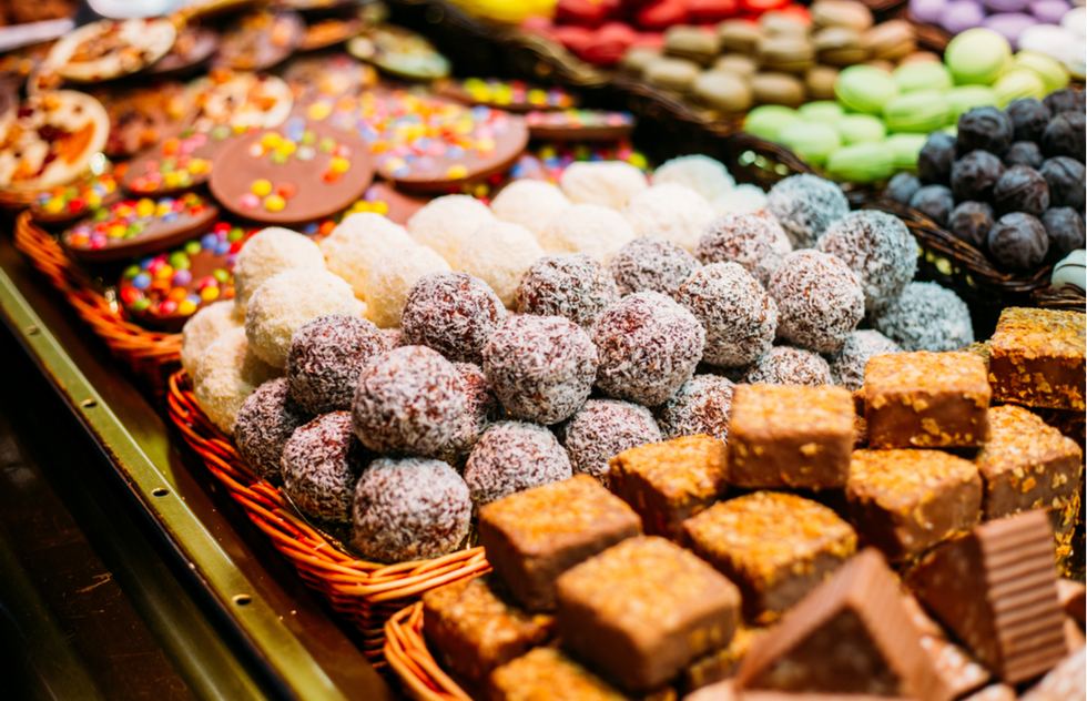 Sweets at Barcelona's Christmas fair