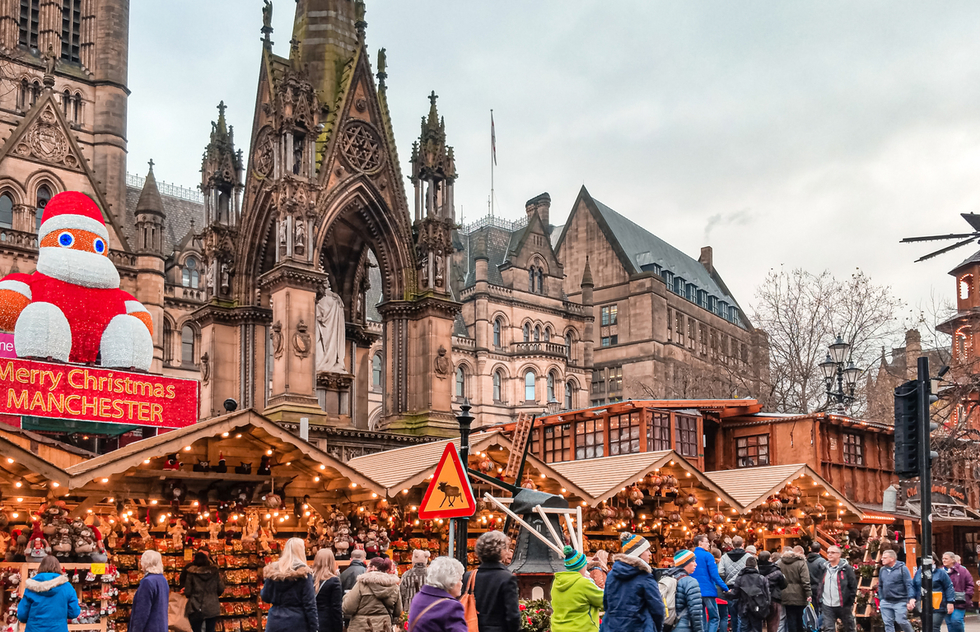 Christmas market in Manchester, England