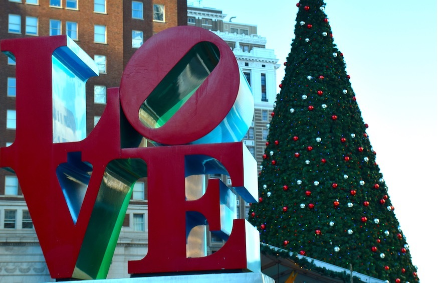 Philadelphia's Christmas Village in Love Park