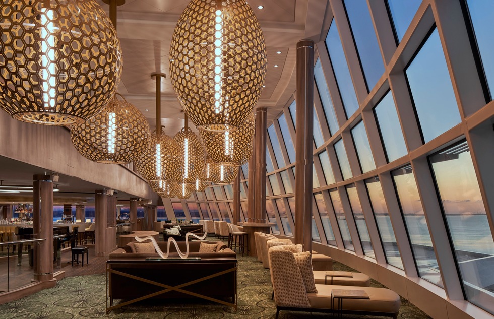 Observation Lounge on the Norwegian Encore cruise ship