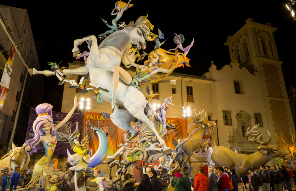 Fallas festival in Valencia, Spain