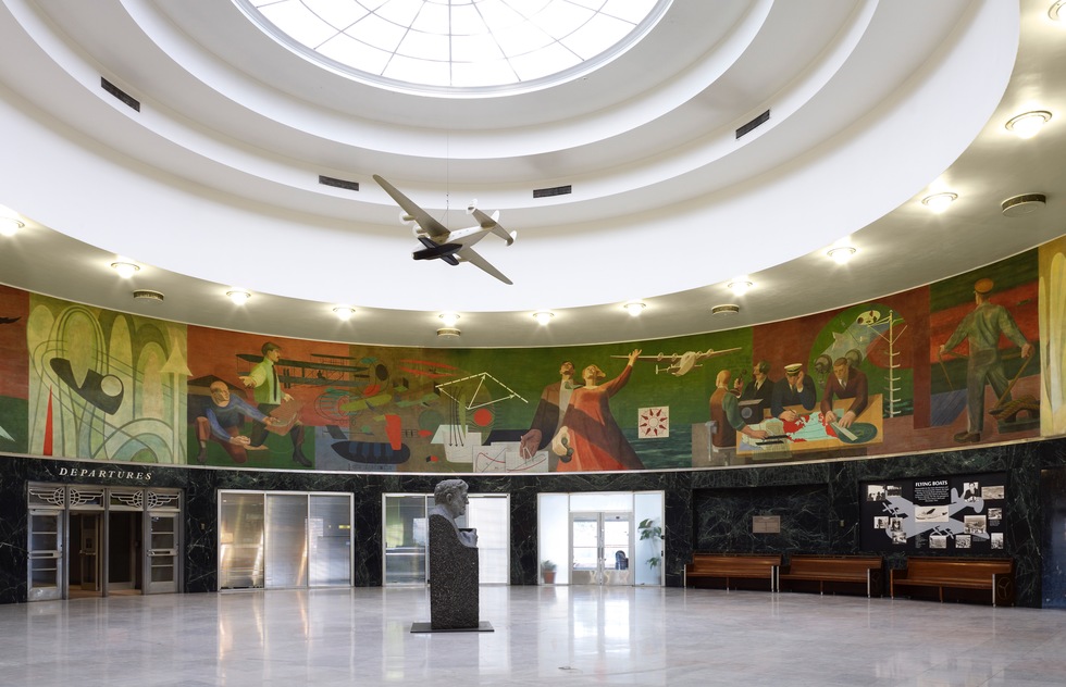 Murals of New York: The Best of New York's Public Paintings from Bemelmans to Parrish (Rizzoli): Marine Air Terminal, LaGuardia Airport