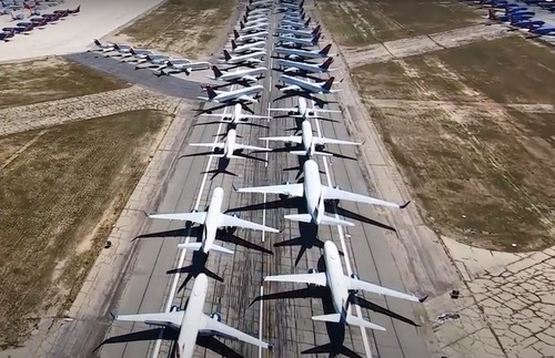 WATCH: Stunning Aerial Footage of Over 400 Airliners Mothballed in the Mojave | Frommer's
