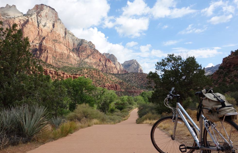 Best bicycling at U.S. national parks: Pa'rus Trail at Zion National Park in Utah