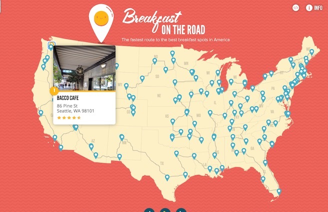Road Trip Essential: Map of Fastest Route to USA’s Top Breakfast Spots | Frommer's