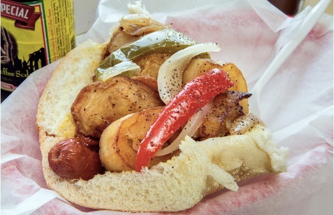 An Italian Hot Dog from Jimmy Buff's in West Orange
