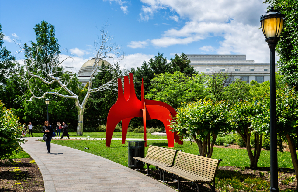 The sculpture garden at the National Gallery of Art in Washington, D.C.