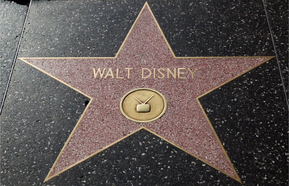 Walt Disney landmarks in L.A. and Hollywood: Walt Disney stars on Hollywood Walk of Fame